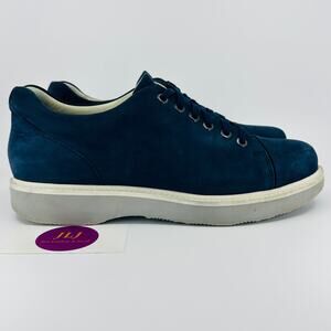 Samuel Hubbard Men's Hubbard Fast Navy Blue Nubuck Low Top Shoes Size 7.5